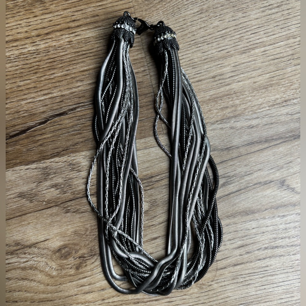 Kiam Family metal details Multi-Strand Necklace